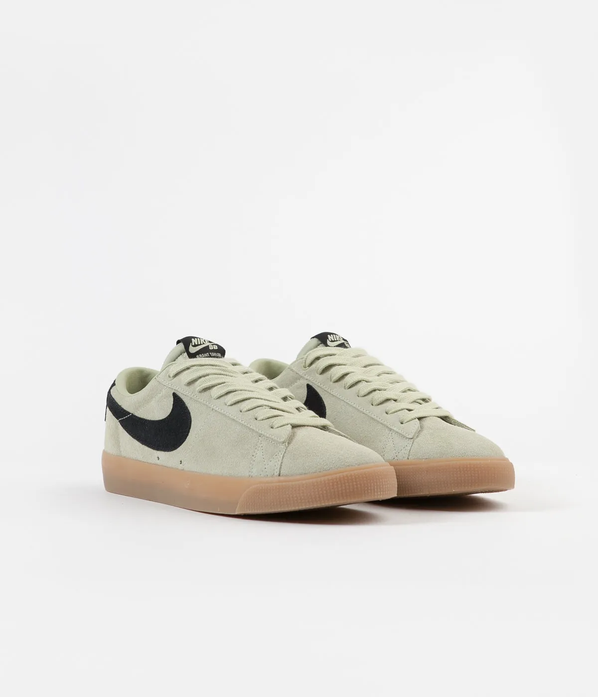 Nike SB Blazer Low GT Shoes - Olive Aura / Black - Olive Aura