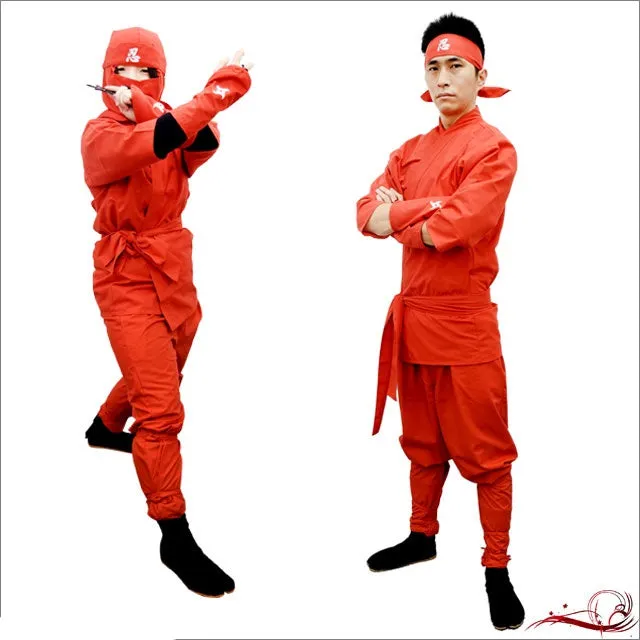 Ninja Suit Set (for Adult-without shoes)・Red Shinobu