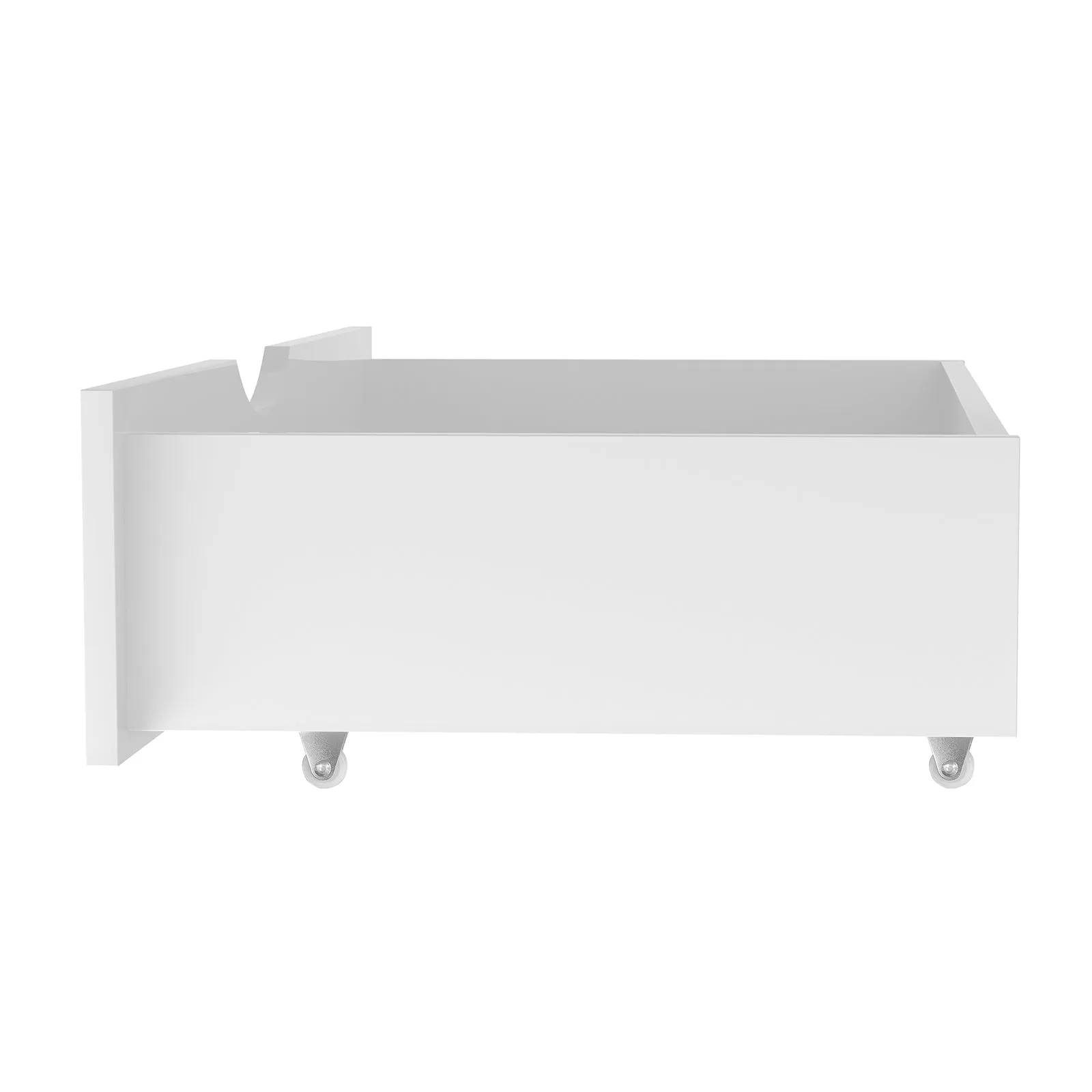 Oikiture Storage Drawers Trundle for Wooden Bed Frame Base Timber White 2X