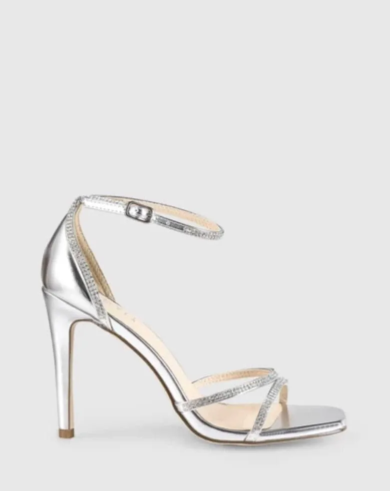 Ormond Diamante Heels - Silver Smooth