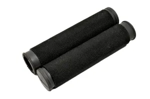 Pair Herrmans DD25 Dual Density Diamond Black/Grey Grips 130mm MTB ATB Trekking Bikes