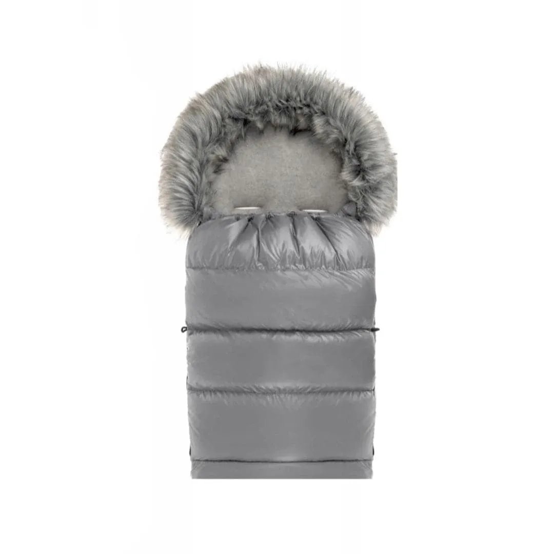 Pastel Gray Organic Premium Wool Adjustable Footmuff