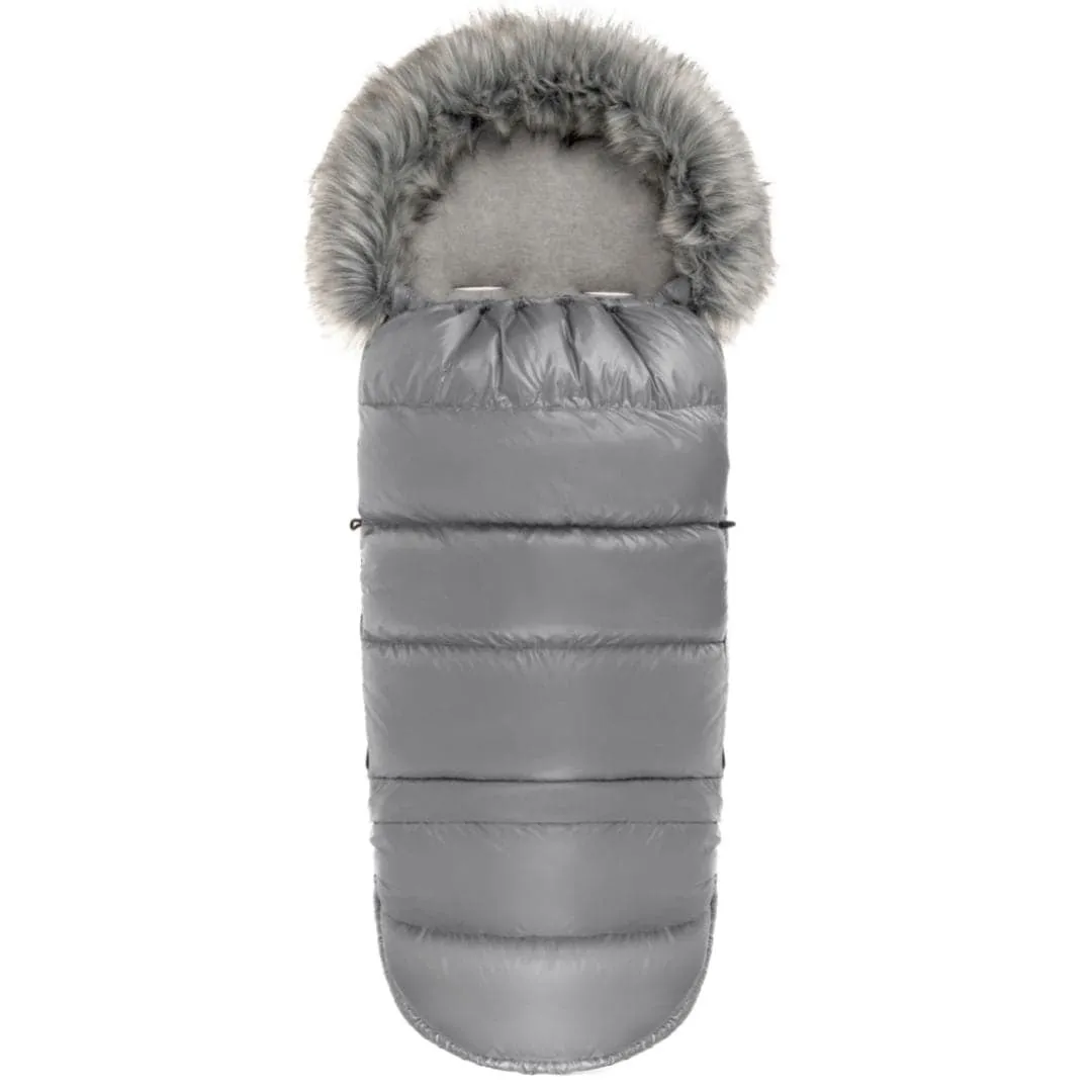 Pastel Gray Organic Premium Wool Adjustable Footmuff