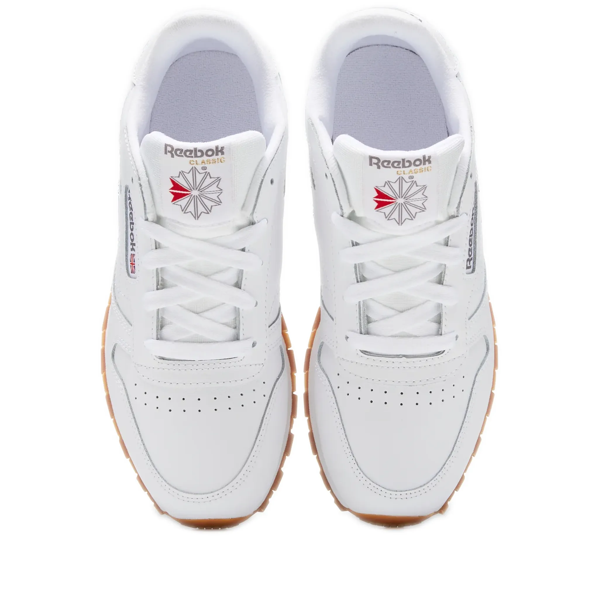 Pre School Reebok Classic Leather Shoes - White/ Gum