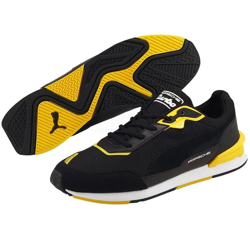 Puma Men's Porsche Legacy Low Racer Shoes - Black / Yellow