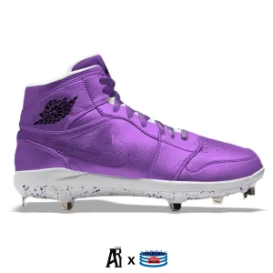 "Metallic Purple" Jordan 1 Retro Cleats