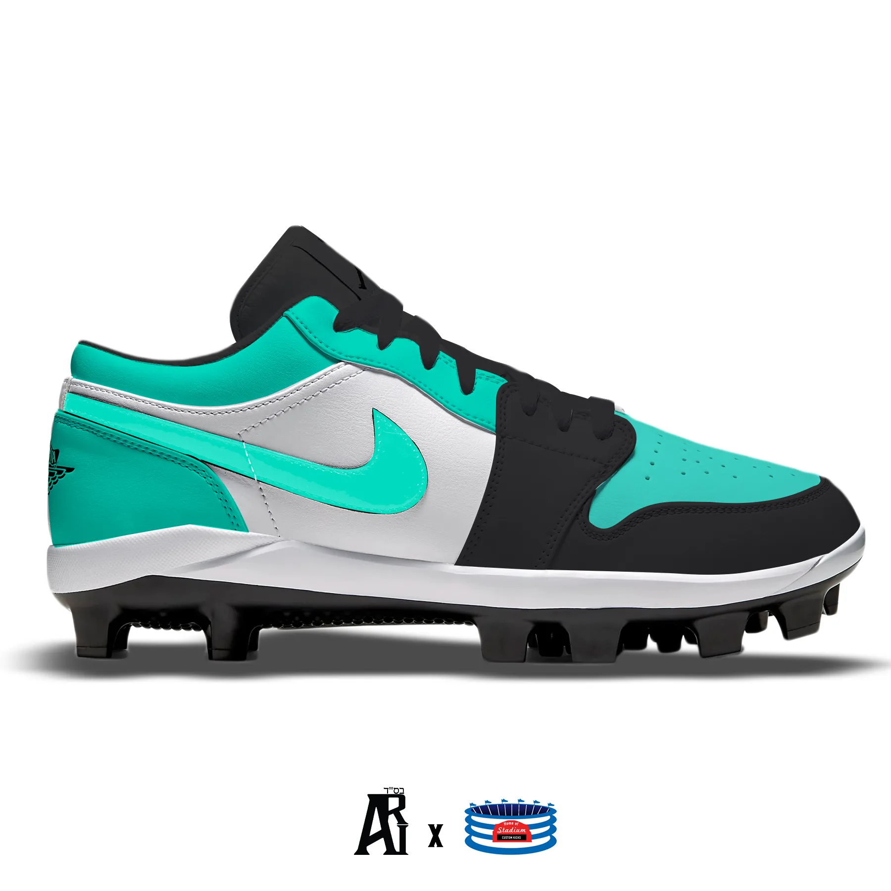 "Turquoise" Jordan 1 Retro Cleats