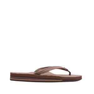 Rainbow Sandals Women’s Double Layer Premier Leather Narrow Strap w/Arch, Expresso