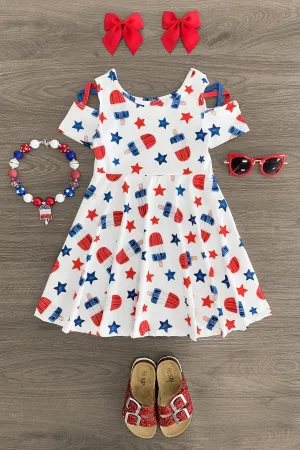 Red White & Blue Popsicle Dress