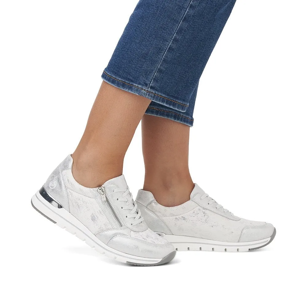 Remonte Trainers R6700 Ladies Shoes Silver