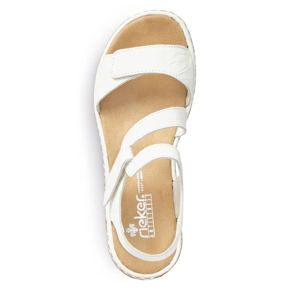 Rieker Sandals 659C7 Ladies Shoes White