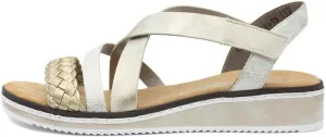 Rieker Womens Pale Gold Strappy Sandal