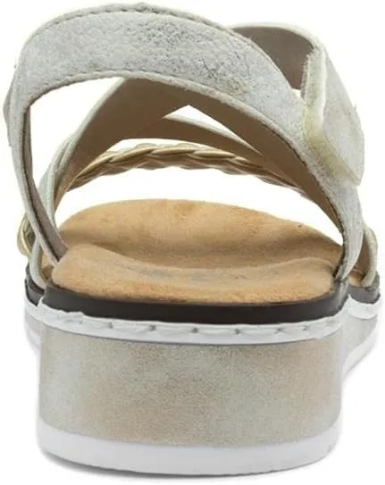 Rieker Womens Pale Gold Strappy Sandal