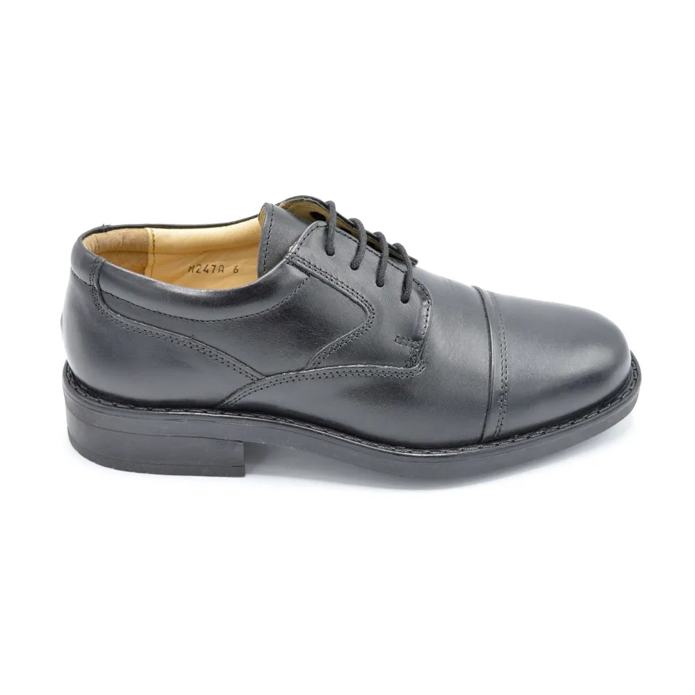 Roamer Uniform - Mens Wide Fit Formal Lace Up - 2E - Black