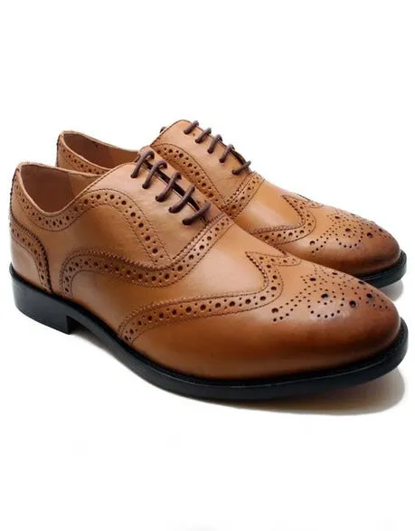 SCOTTISH LUXURY DAY BROGUES IN BROWN FOR MEN