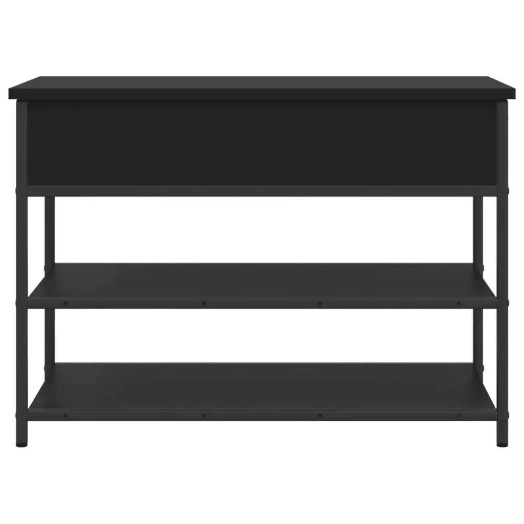 Shoe Bench Black 70x42.5x50 cm Engineered Wood