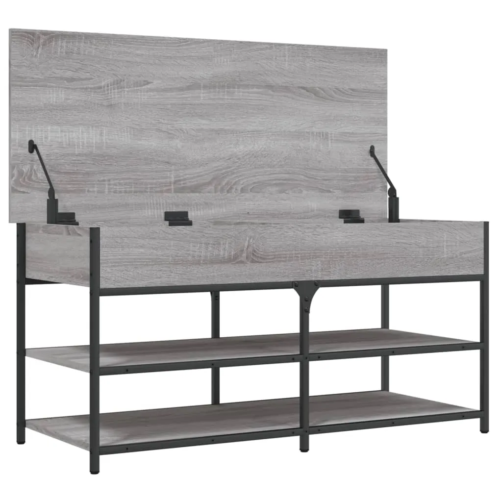 Shoe Bench Grey Sonoma 100x42.5x50 cm Engineered Wood