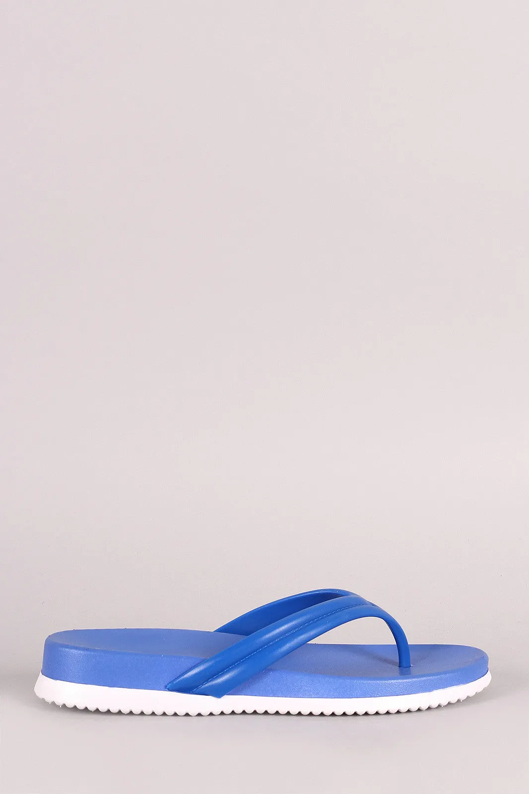 Simple T-Strap Thong Jelly Sandal