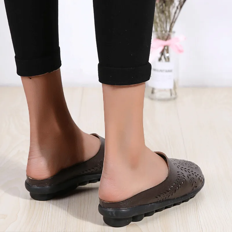 Sohiwoo  Women Casual Hollow Flats shoes