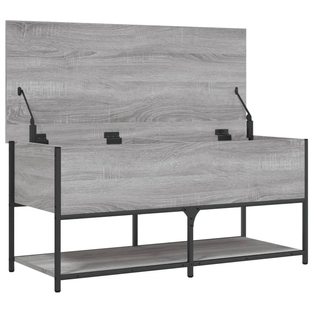 Storage Bench Grey Sonoma 100x42.5x47 cm Engineered Wood