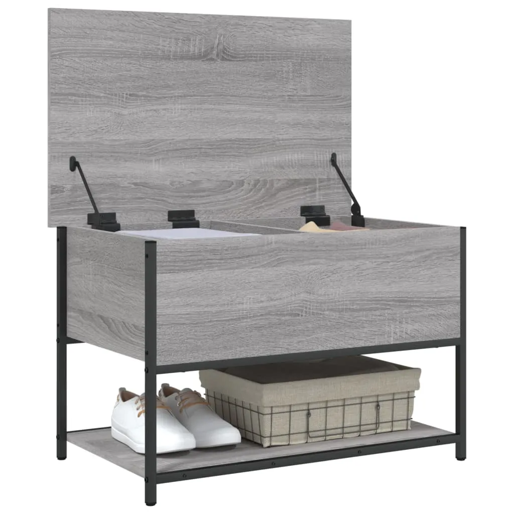 Storage Bench Grey Sonoma 70x42.5x47 cm Engineered Wood