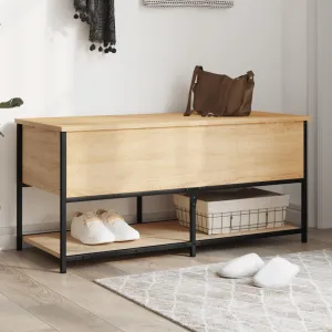 Storage Bench Sonoma Oak 100x42.5x47 cm Engineered Wood