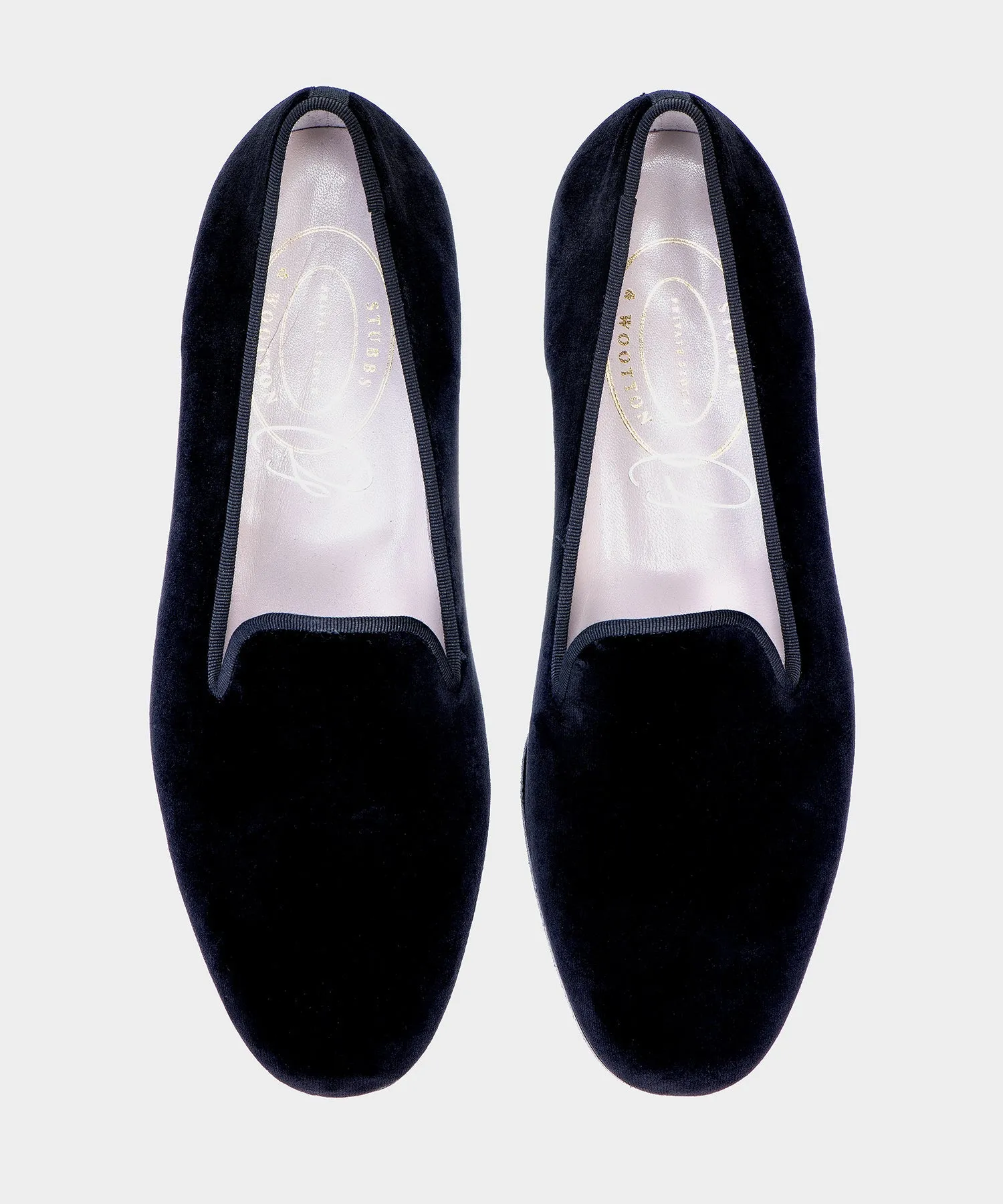 Stubbs & Wootton Black Velvet Slippers