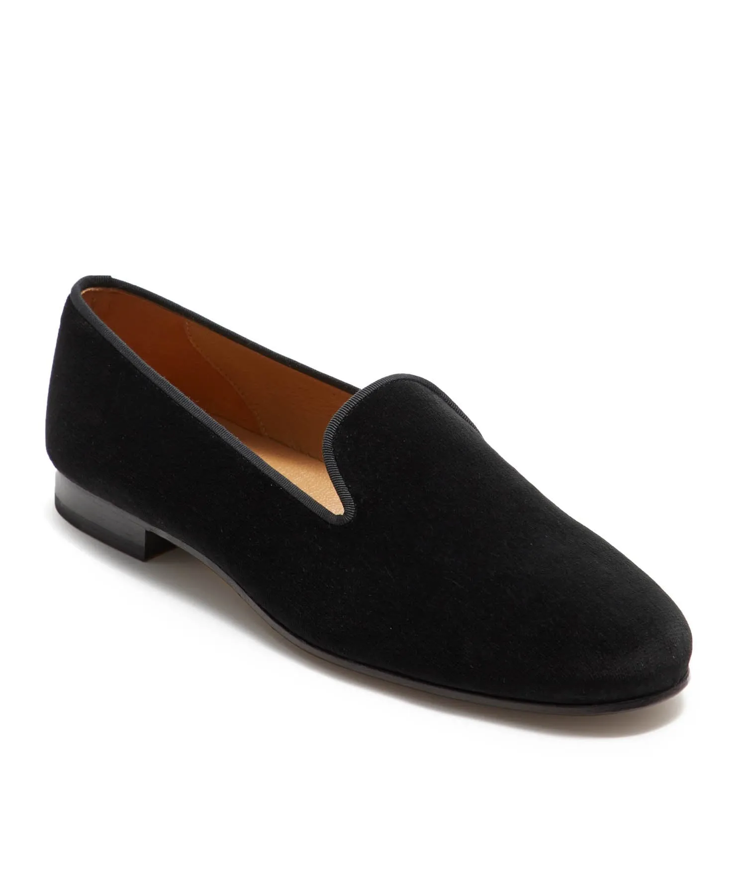 Stubbs & Wootton   Todd Snyder Black Velvet Slippers