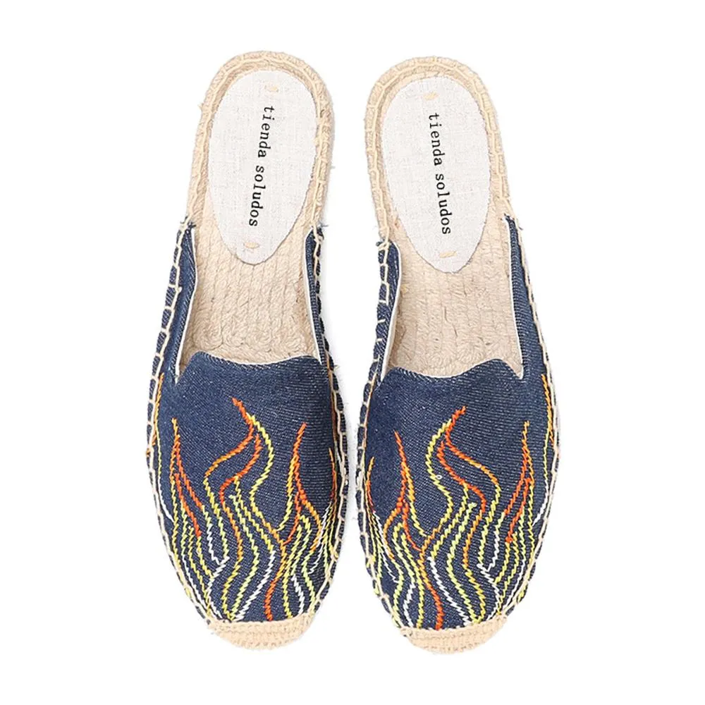 Summer Casual Slip On Embroidered Flat Shoes