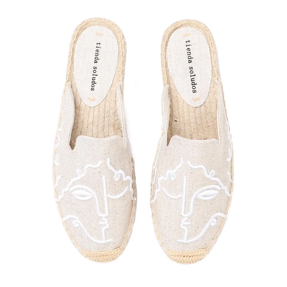 Summer Casual Slip On Embroidered Flat Shoes