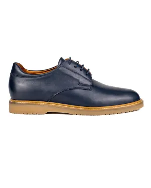 T-Dara Navy Blue Genuine Leather Men's Casual Shoes