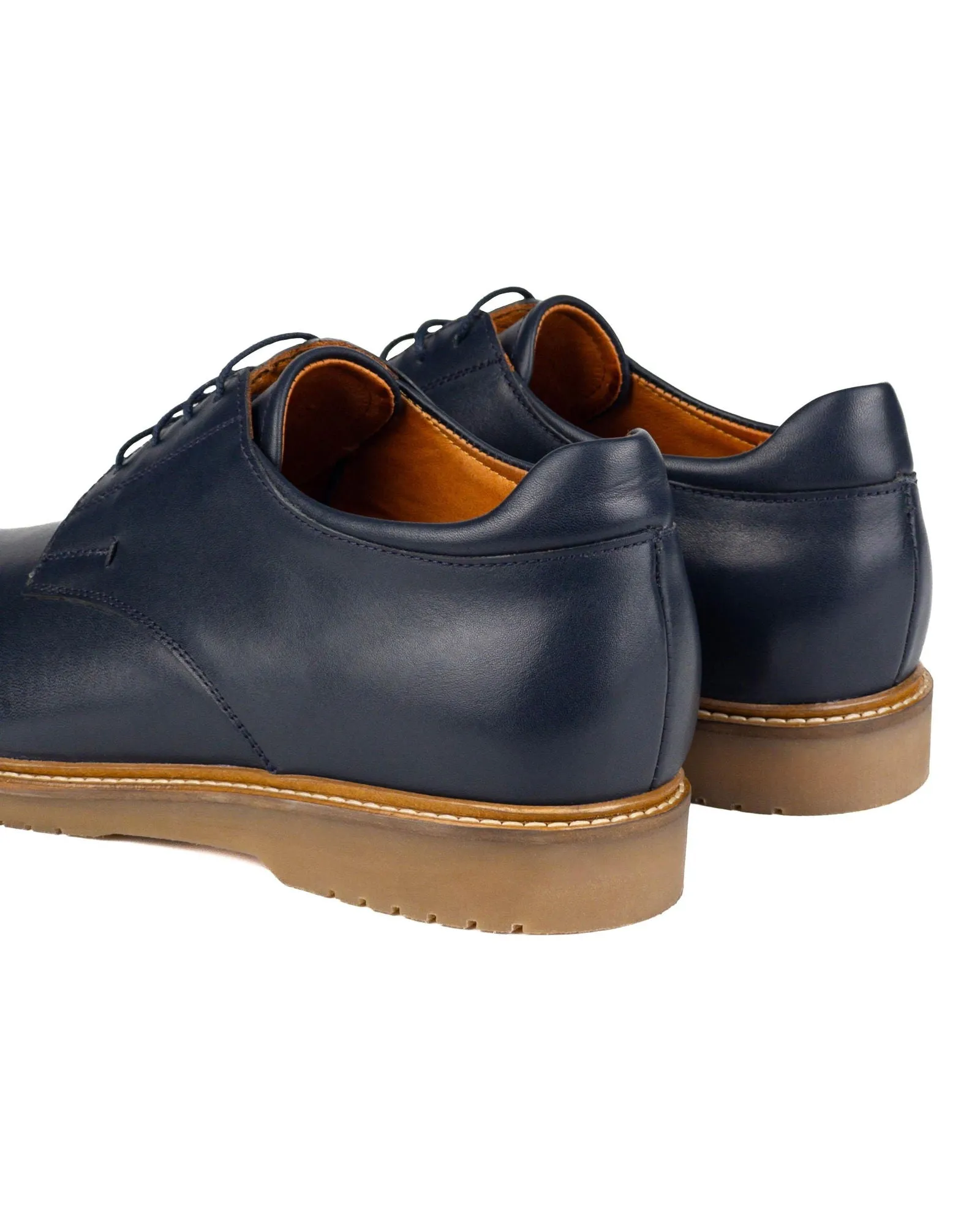 T-Dara Navy Blue Genuine Leather Men's Casual Shoes