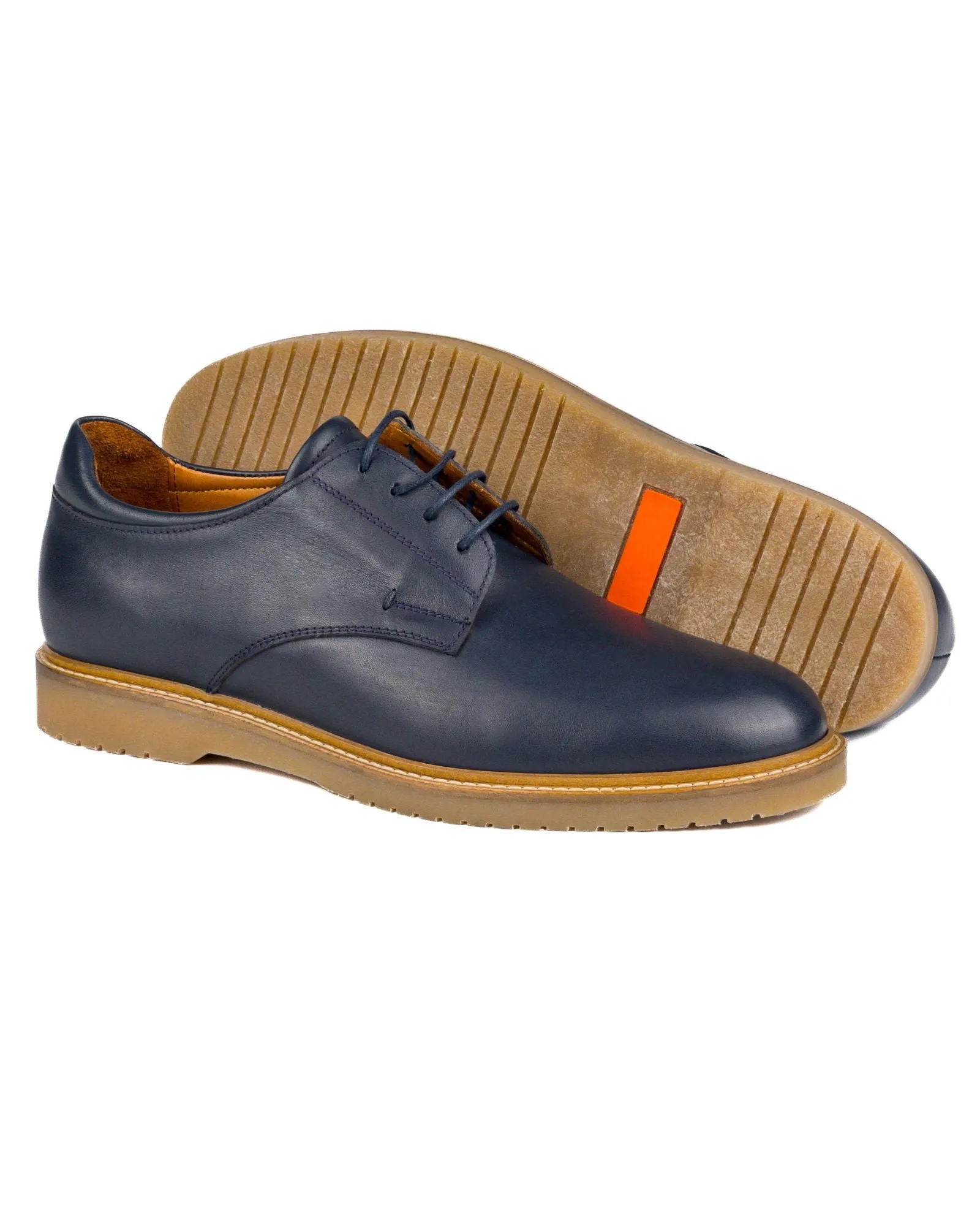 T-Dara Navy Blue Genuine Leather Men's Casual Shoes