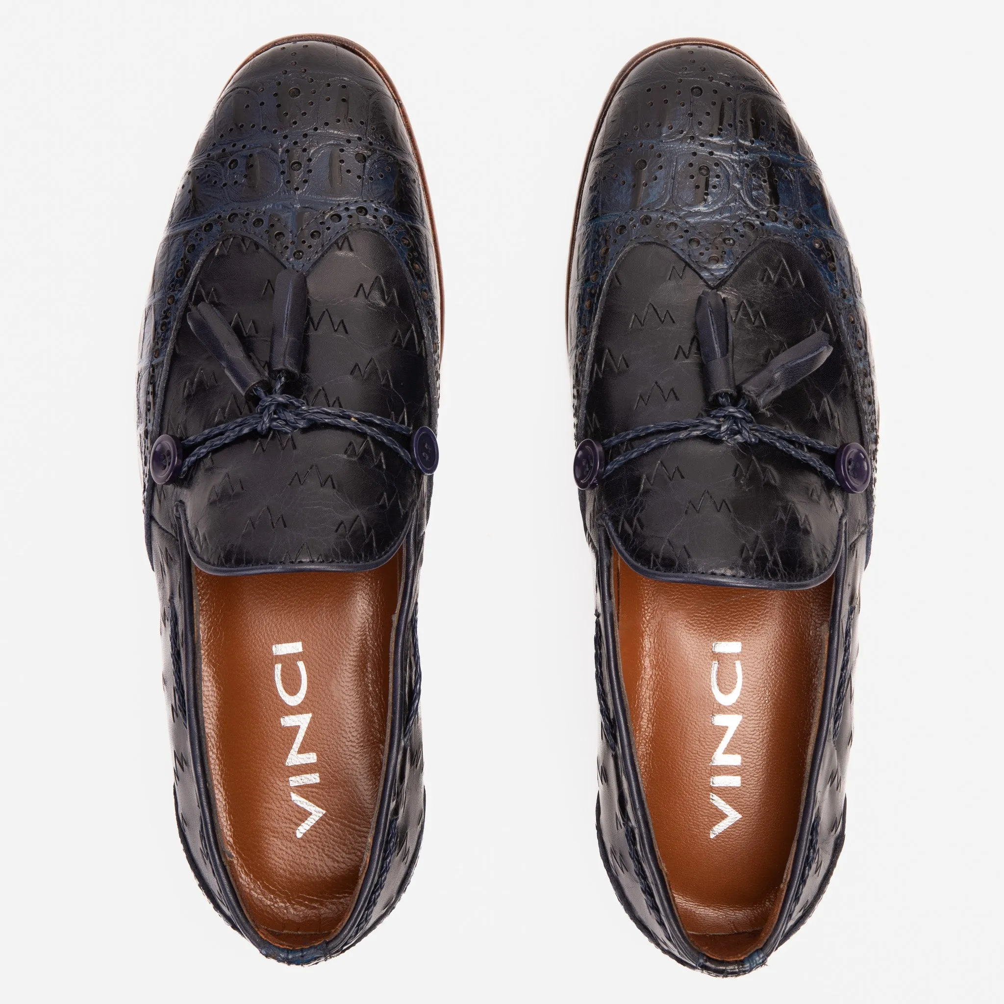 The Istanbul Navy Blue Leather Tassel Loafer Men Shoe