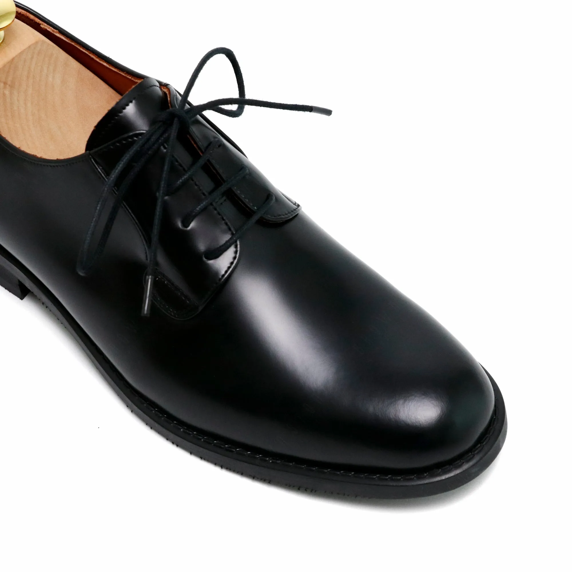 THE RULER PLAIN TOE BLUCHER MATTE BLACK