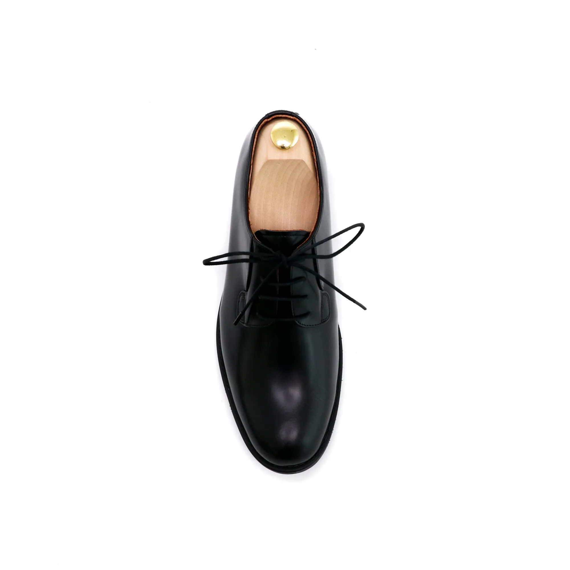 THE RULER PLAIN TOE BLUCHER MATTE BLACK