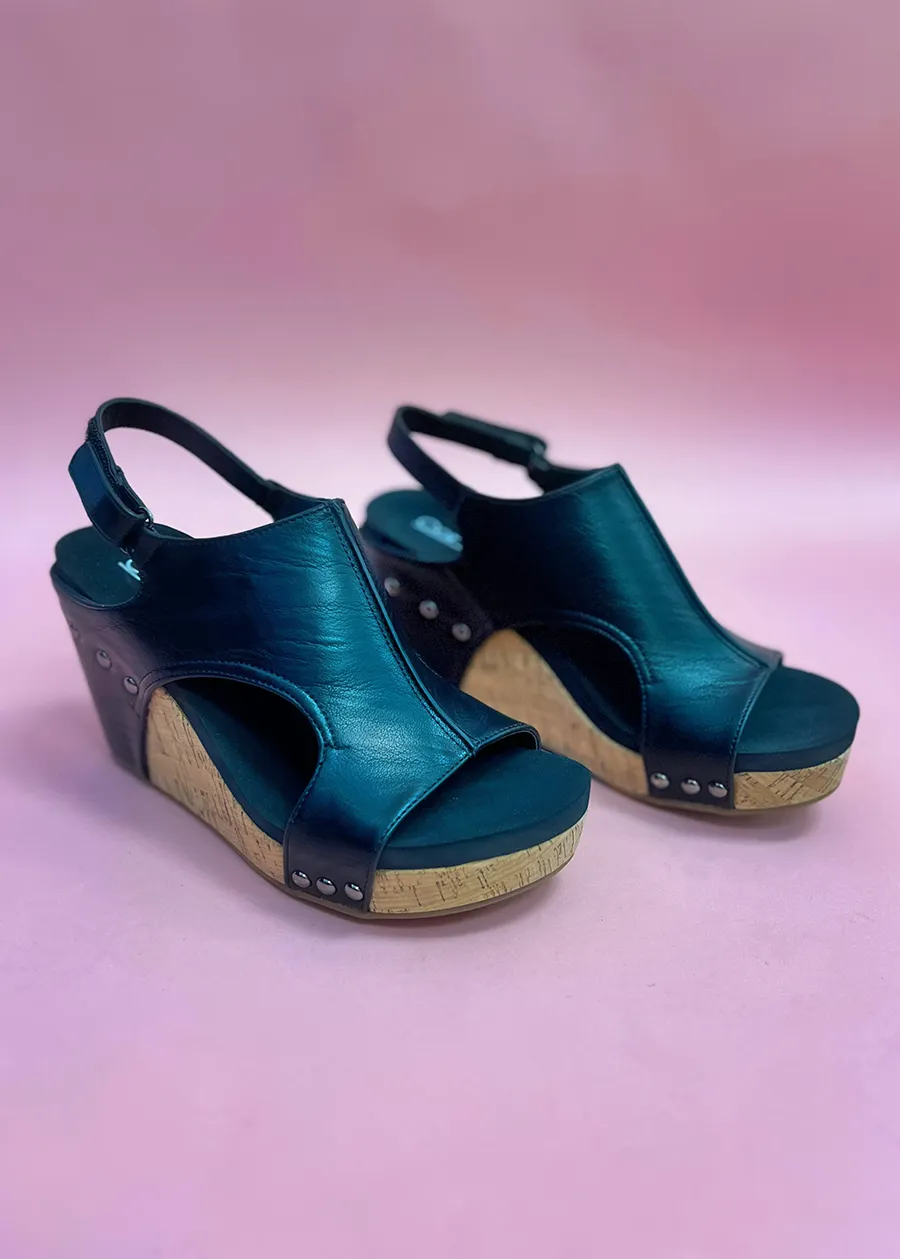 Tiffanee Black Smooth Wedges