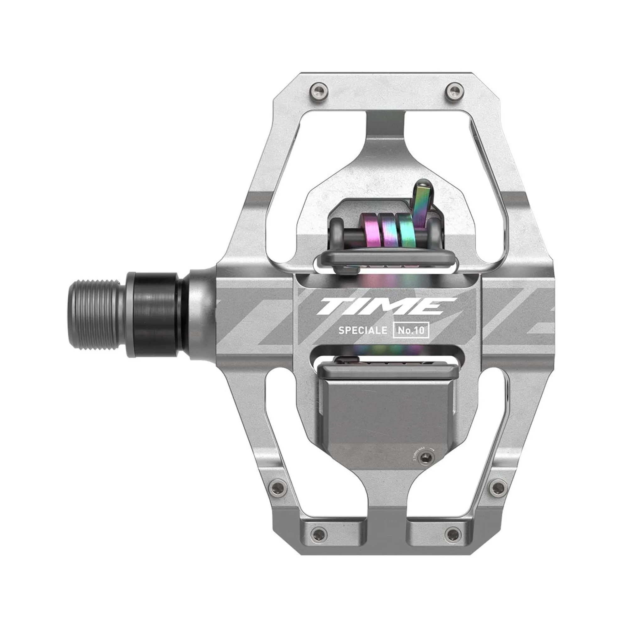 Time Pedal - Speciale 10 Large Mtb Pedals, Including Atac Standard Cleats: Raw Aluminium