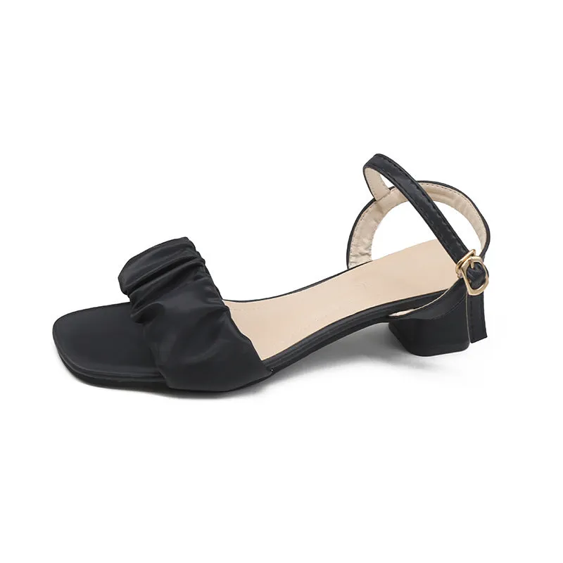 Toleet Folded word buckle Roman shoes