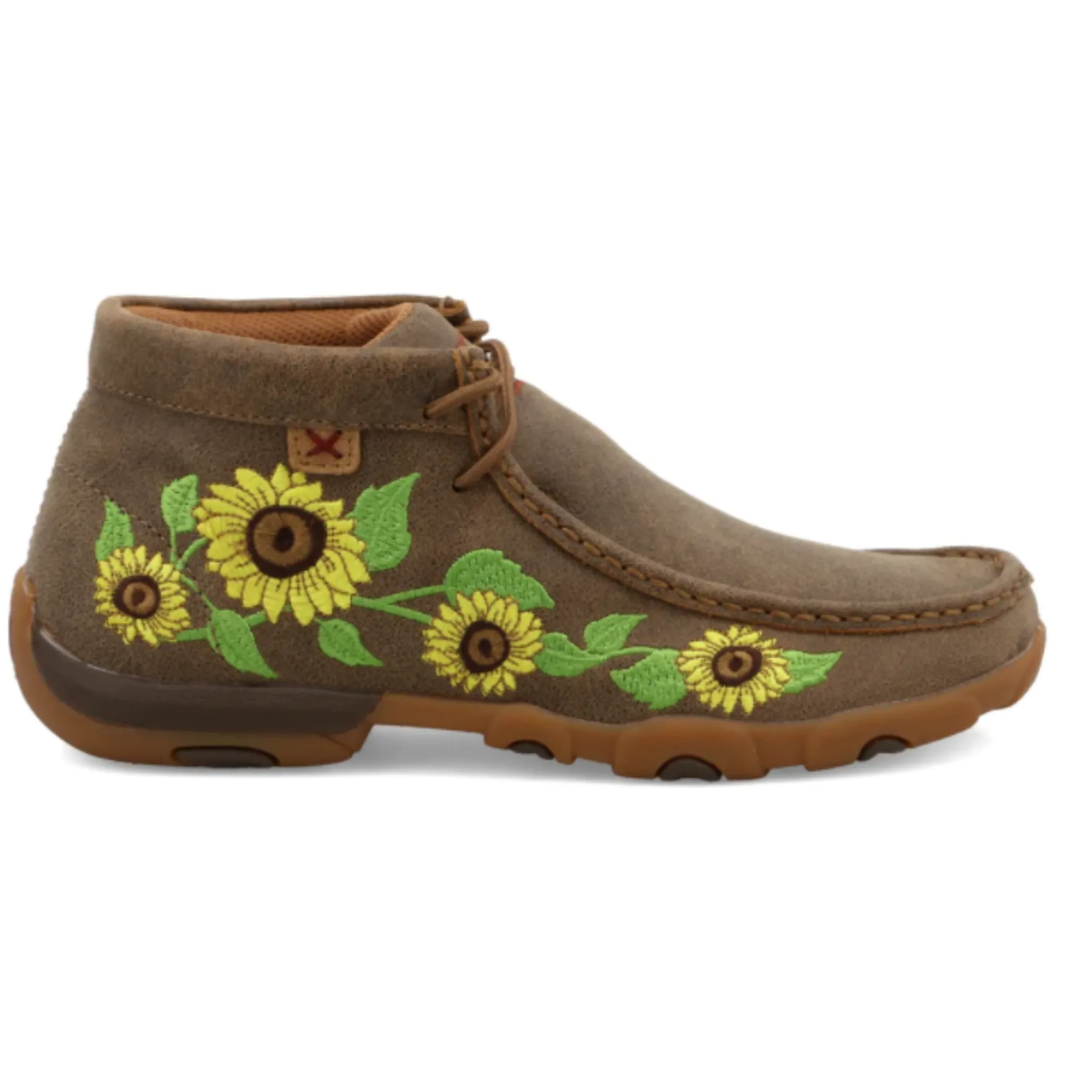 TWISTED X WOMEN'S SUNFLOWER CHUKKA DRIVING MOC SHOE- WDM0128