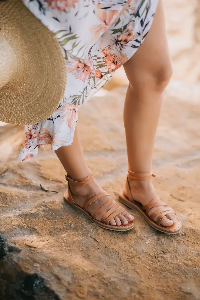 Venice Sandals - Tan Leather