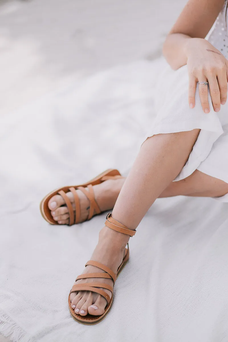 Venice Sandals - Tan Leather