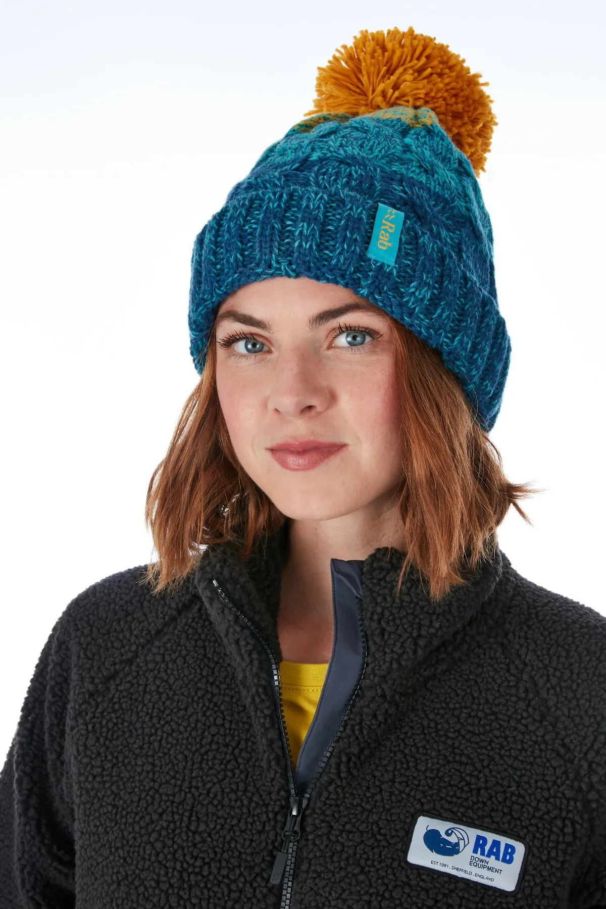 Womens Braid Beanie - Ink Blue