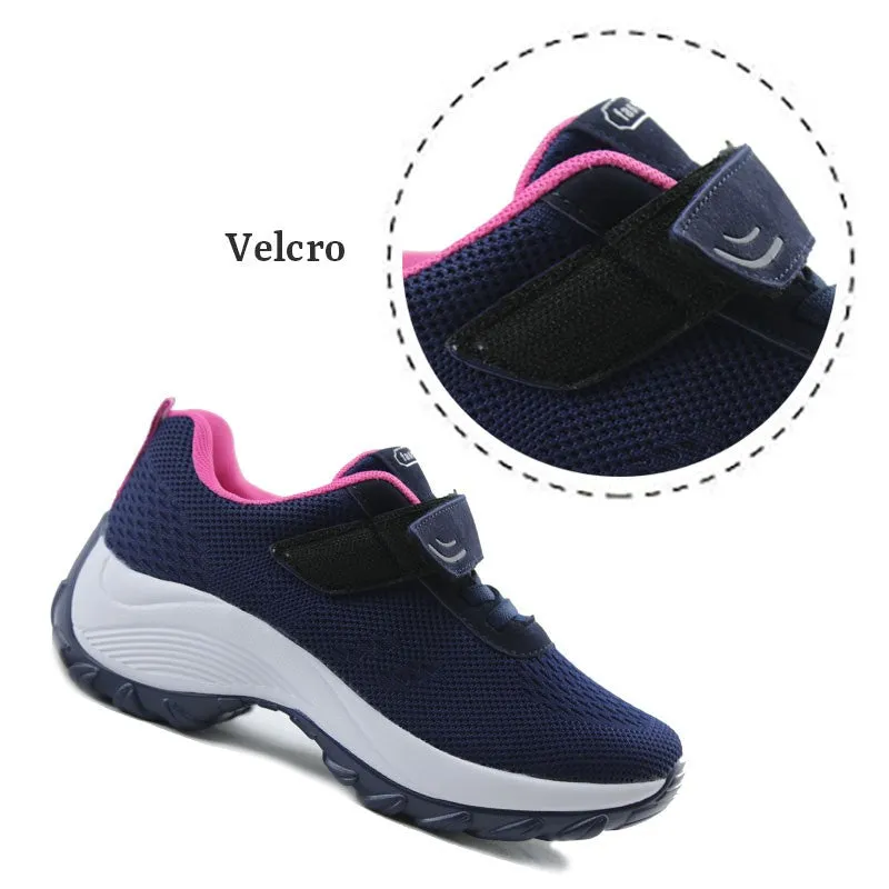 Women's Comfortable Woven Knit Sneakers Big