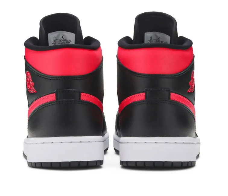 Women's Nike Air Jordan 1 Mid  (Black/Siren Red)