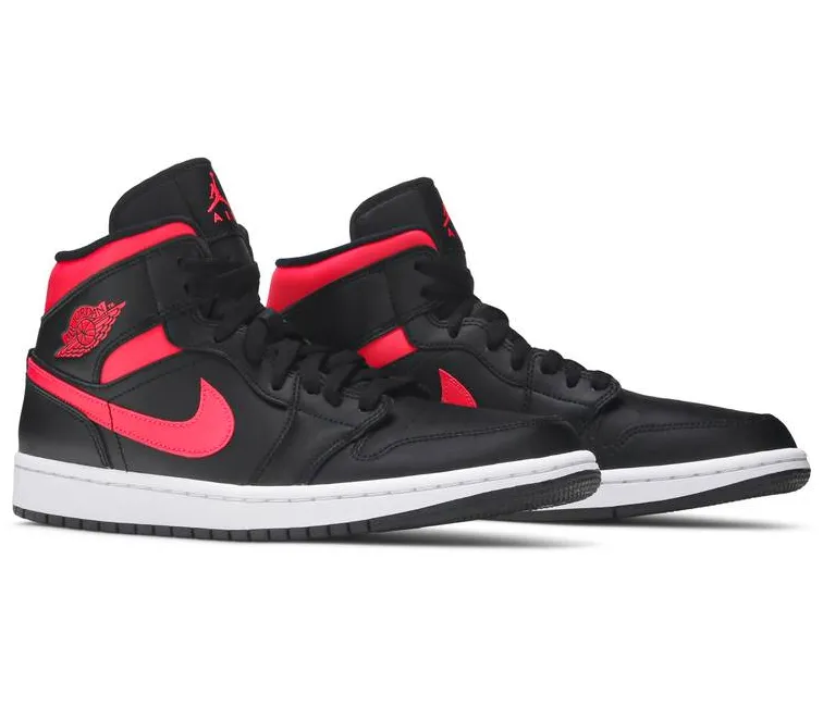 Women's Nike Air Jordan 1 Mid  (Black/Siren Red)