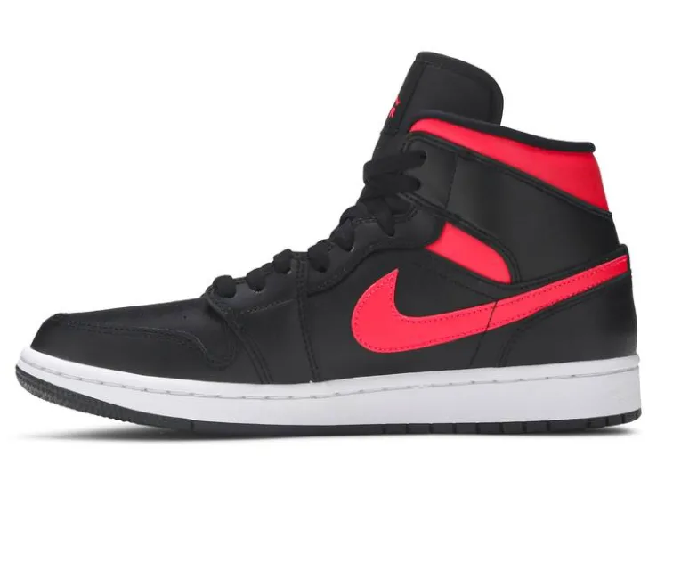 Women's Nike Air Jordan 1 Mid  (Black/Siren Red)