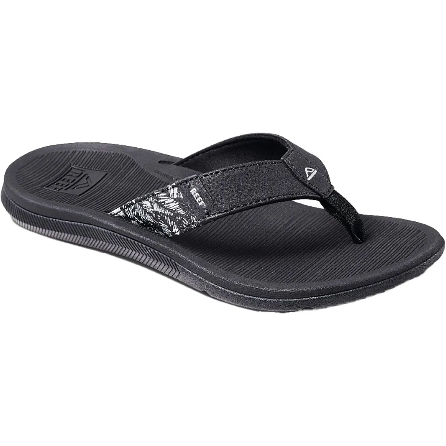 Women's Reef Santa Ana Black/White Synthetic