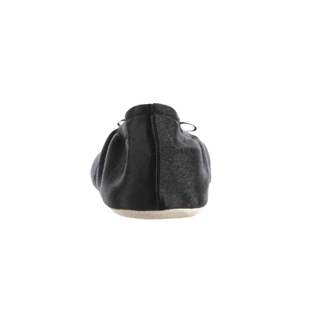 Women’s Satin Ballerina Slippers with Suede Sole