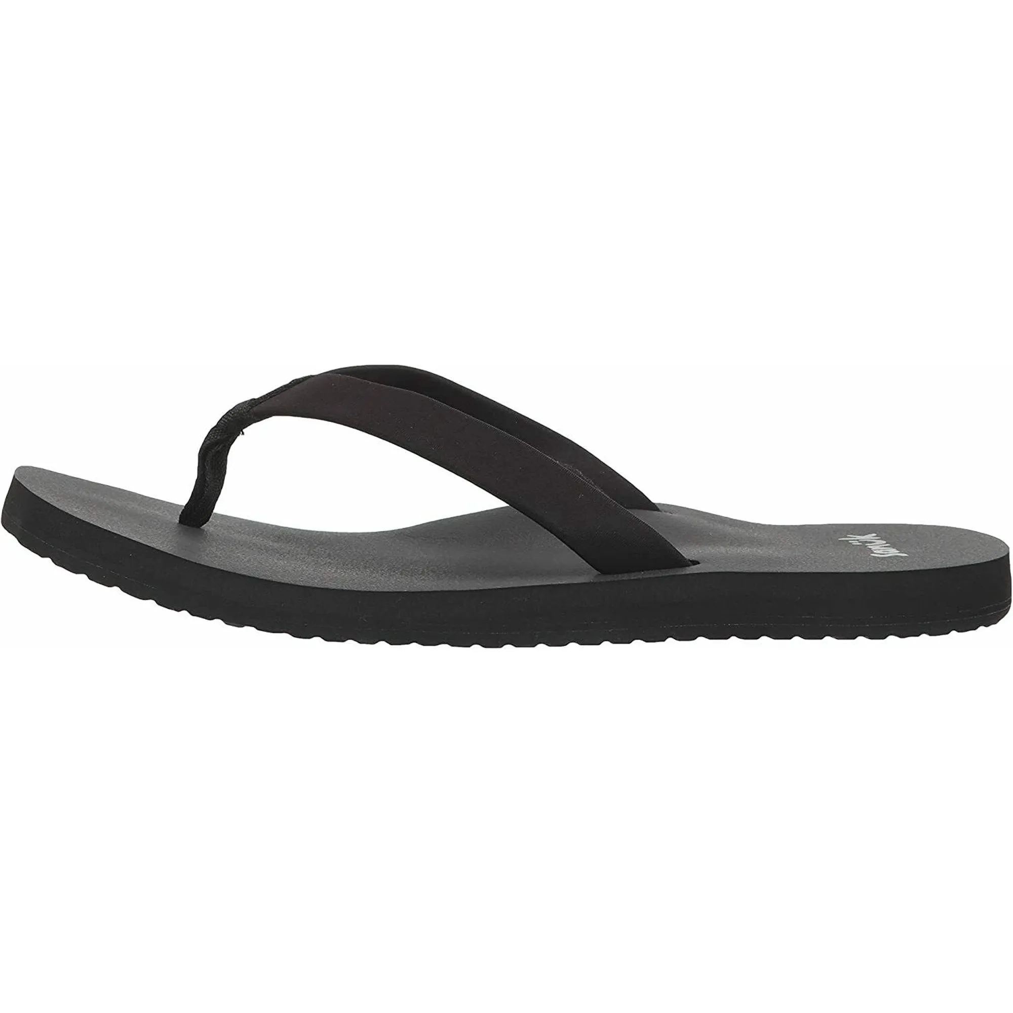 Women's Shoes Sanuk ASHLAND SOFT TOP Vegan Flip Flop Sandals 1124159 BLACK